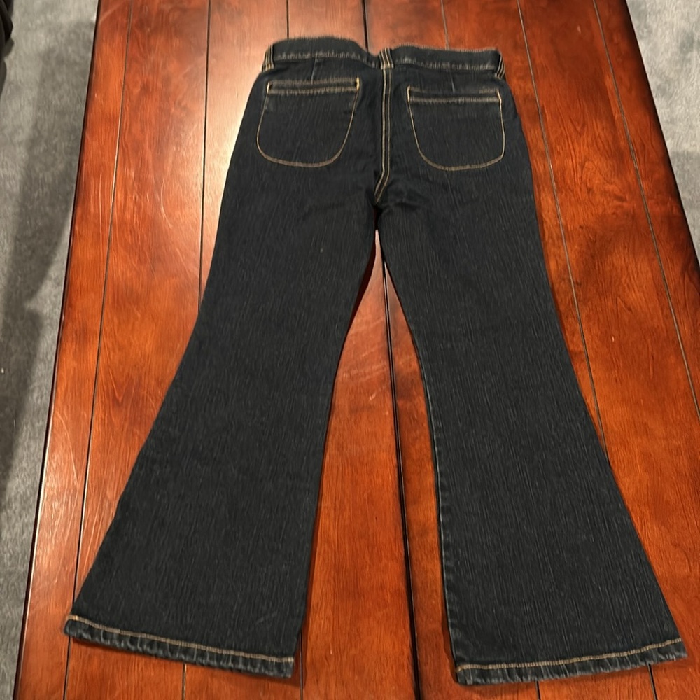 NWOT Gymboree 2008 Winter Snowflake Rhinestone Snowflake Denim Boot cut Jeans 8+ - Picture 9 of 15
